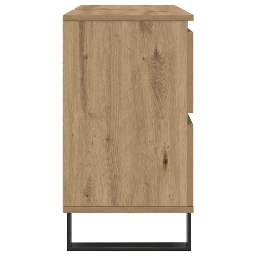 vidaXL Waschbeckenunterschrank Artisan-Eiche 80x33x60 cm Holzwerkstoff