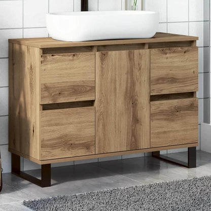 vidaXL Waschbeckenunterschrank Artisan-Eiche 80x33x60 cm Holzwerkstoff