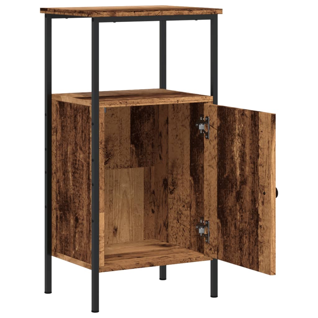 vidaXL Nachttische 2 Stk. Altholz-Optik 41x31x80 cm Holzwerkstoff