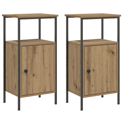 vidaXL Nachttische 2 Stk. Artisan-Eiche 41x31x80 cm Holzwerkstoff