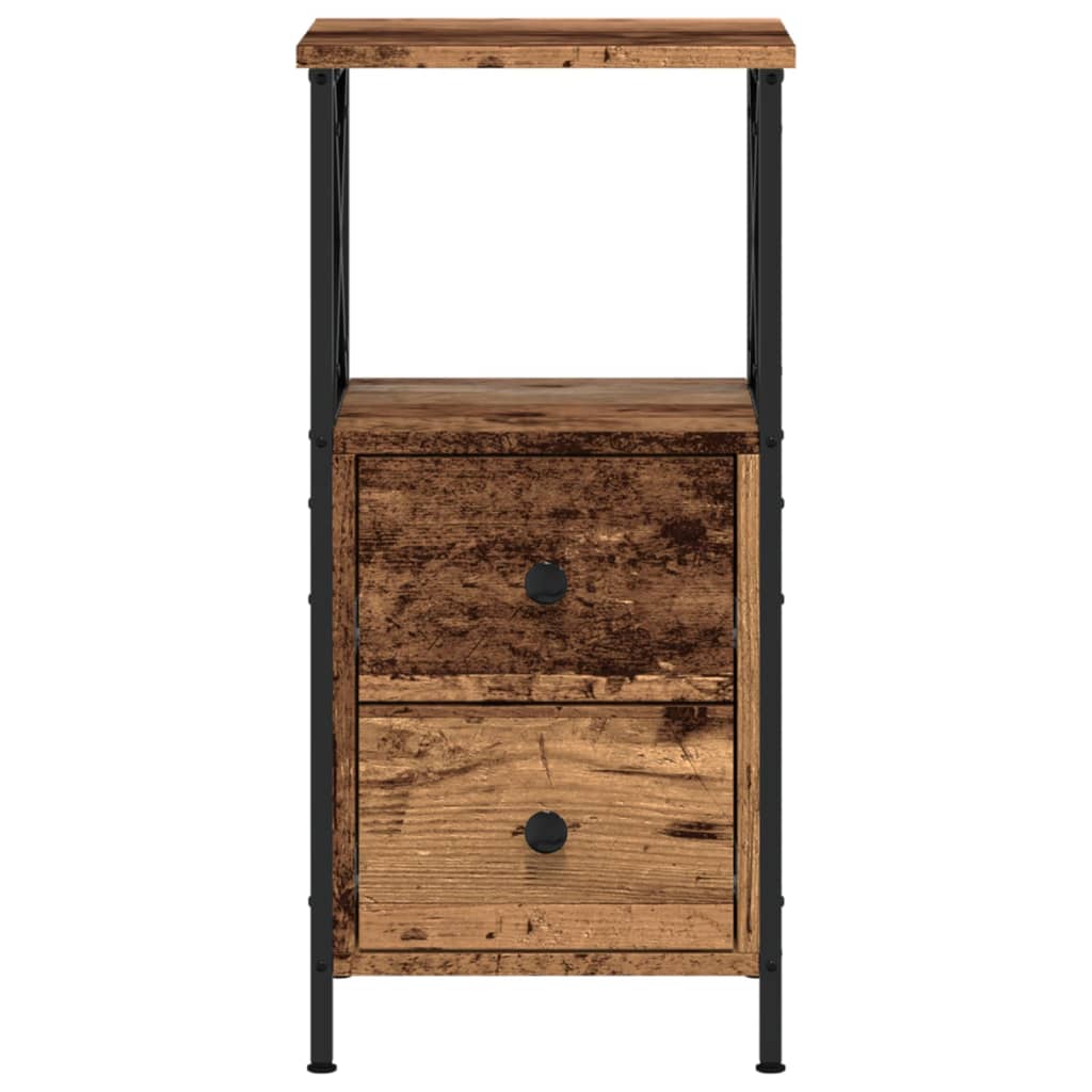 vidaXL Nachttisch Altholz-Optik 34x35,5x70 cm Holzwerkstoff