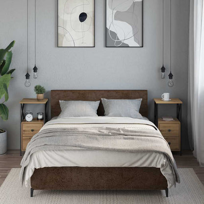 vidaXL Nachttische 2 Stk. Artisan-Eiche 34x35,5x70 cm Holzwerkstoff