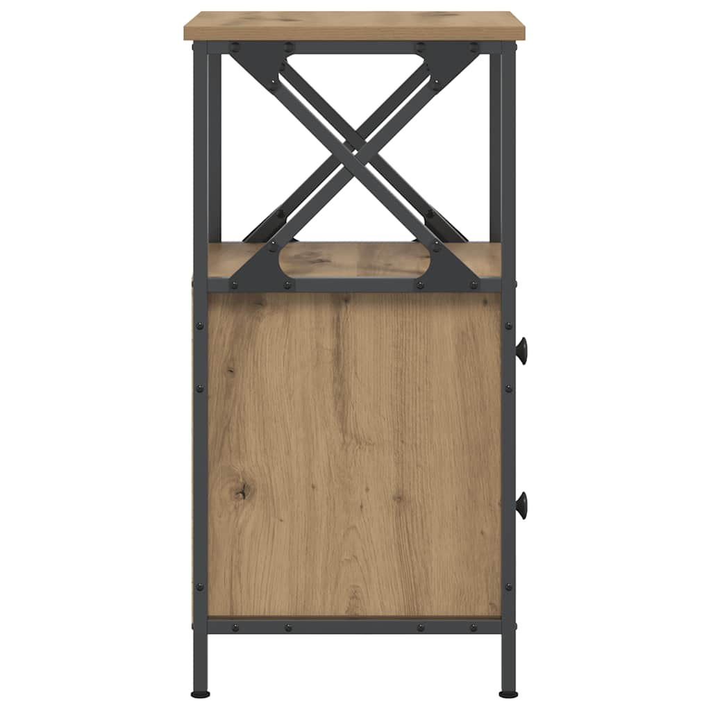vidaXL Nachttische 2 Stk. Artisan-Eiche 34x35,5x70 cm Holzwerkstoff