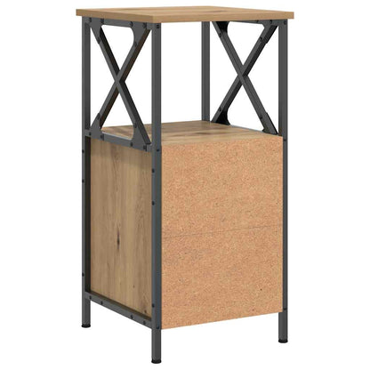 vidaXL Nachttische 2 Stk. Artisan-Eiche 34x35,5x70 cm Holzwerkstoff