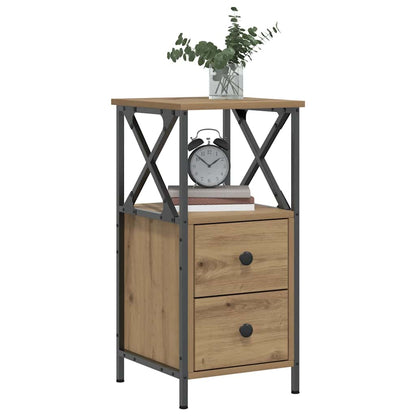 vidaXL Nachttische 2 Stk. Artisan-Eiche 34x35,5x70 cm Holzwerkstoff