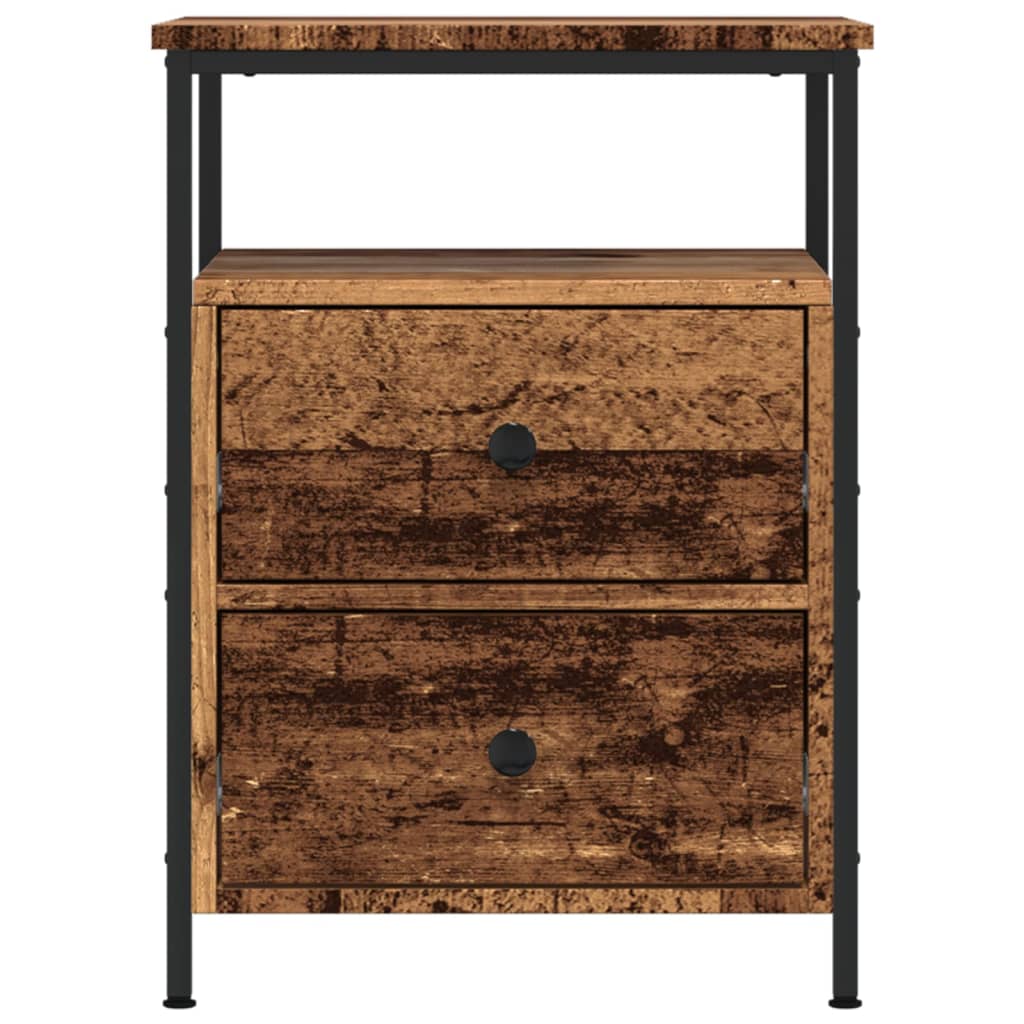vidaXL Tables de chevet 2 pcs Aspect bois de récupération 44x45x60 cm Bois d'ingénierie