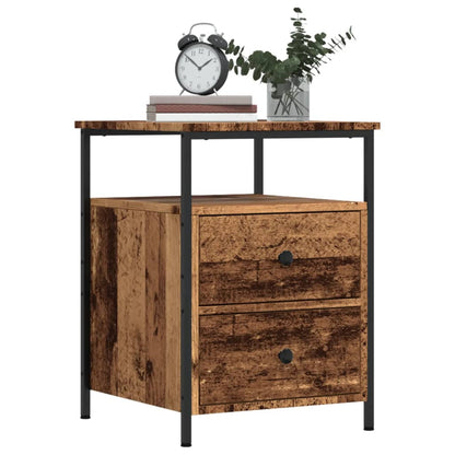 vidaXL Tables de chevet 2 pcs Aspect bois de récupération 44x45x60 cm Bois d'ingénierie