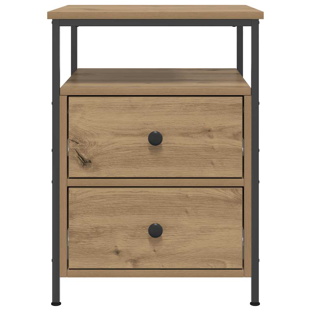 vidaXL Table de chevet Chêne Artisan 44x45x60 cm Bois d'ingénierie