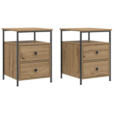 vidaXL Tables de chevet 2 pcs Chêne artisan 44x45x60 cm Bois d'ingénierie