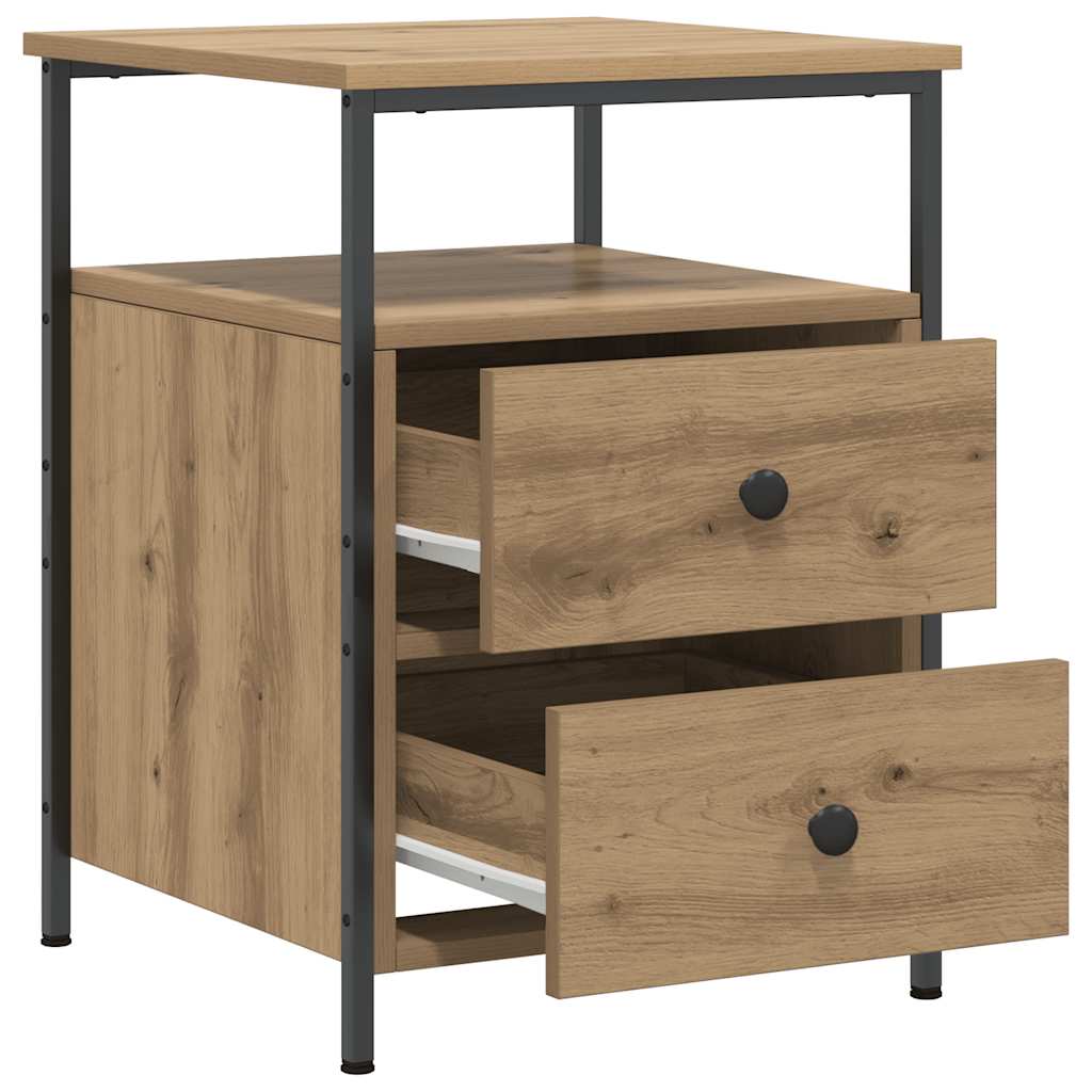 vidaXL Tables de chevet 2 pcs Chêne artisan 44x45x60 cm Bois d'ingénierie