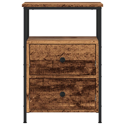 vidaXL Table de chevet aspect bois recyclé 34x35,5x50 cm bois d'ingénierie