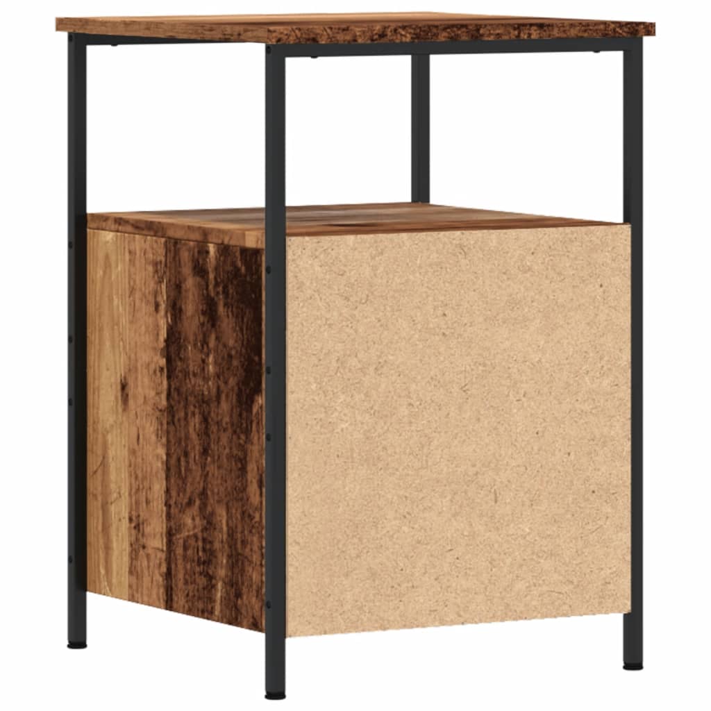 vidaXL Table de chevet aspect bois recyclé 34x35,5x50 cm bois d'ingénierie