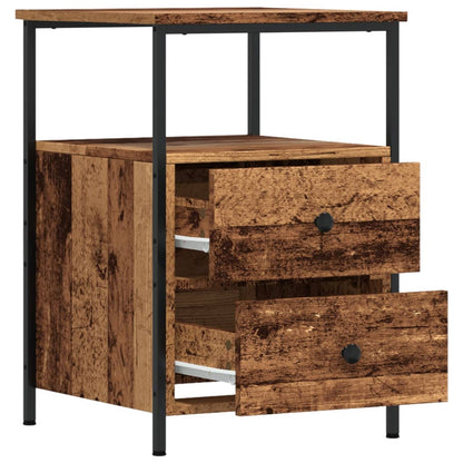 vidaXL Table de chevet aspect bois recyclé 34x35,5x50 cm bois d'ingénierie