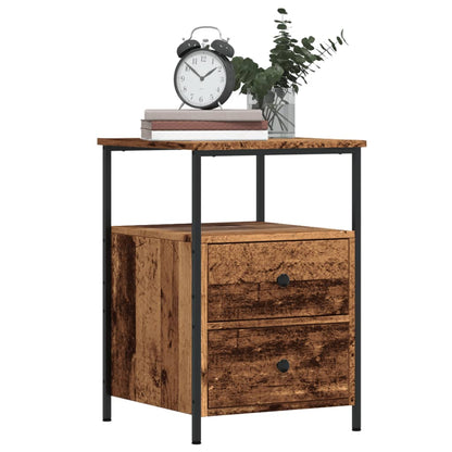 vidaXL Tables de chevet 2 pcs Aspect bois de récupération 34x35,5x50 cm Bois d'ingénierie