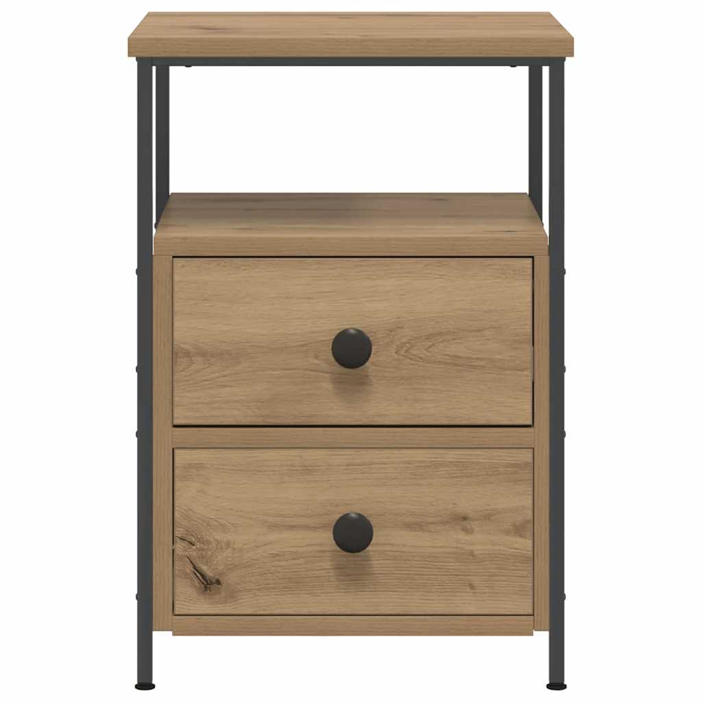 vidaXL Nachttische 2 Stk. Artisan-Eiche 34x35,5x50 cm Holzwerkstoff