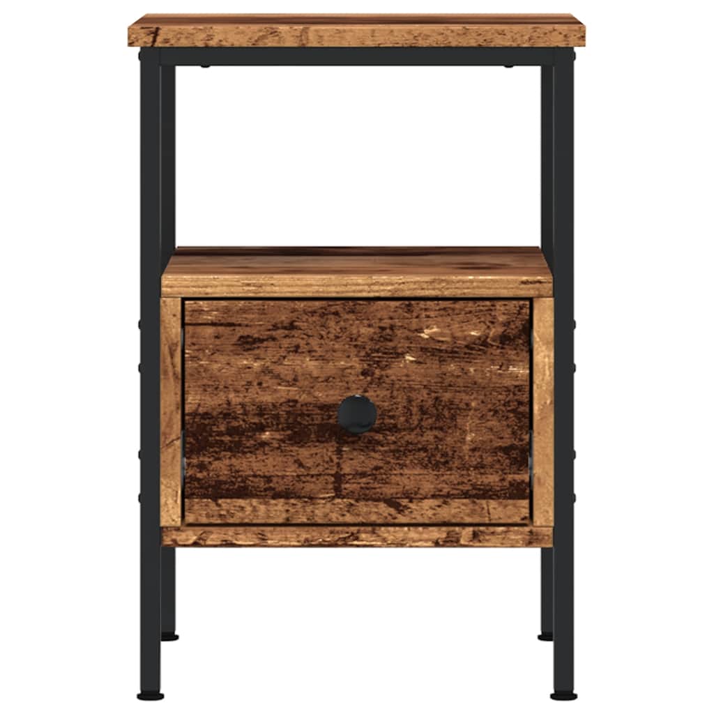 vidaXL Nachttische 2 Stk. Altholz-Optik 34x36x50 cm Holzwerkstoff