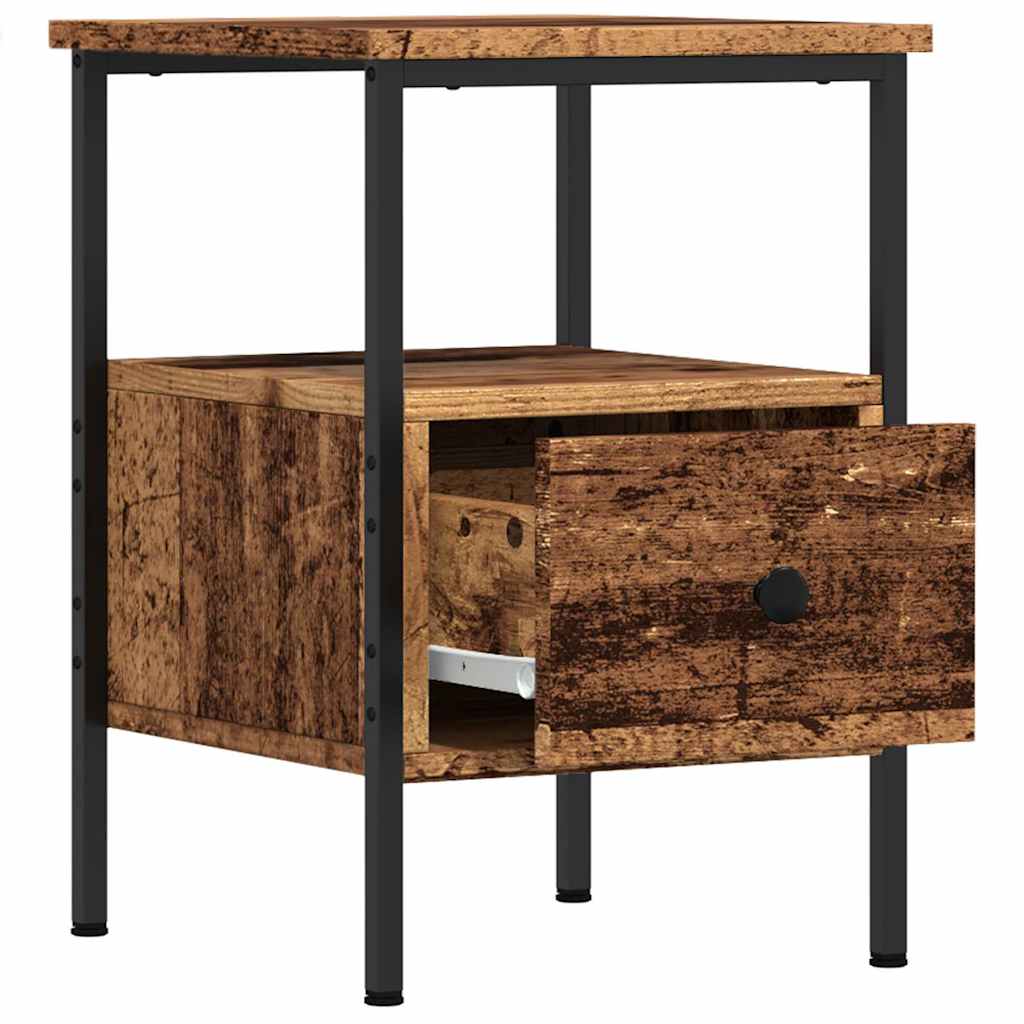 vidaXL Nachttische 2 Stk. Altholz-Optik 34x36x50 cm Holzwerkstoff