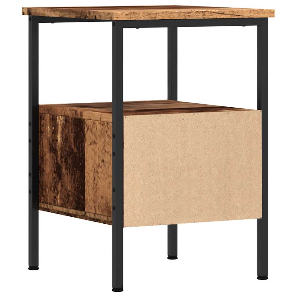 vidaXL Nachttische 2 Stk. Altholz-Optik 34x36x50 cm Holzwerkstoff