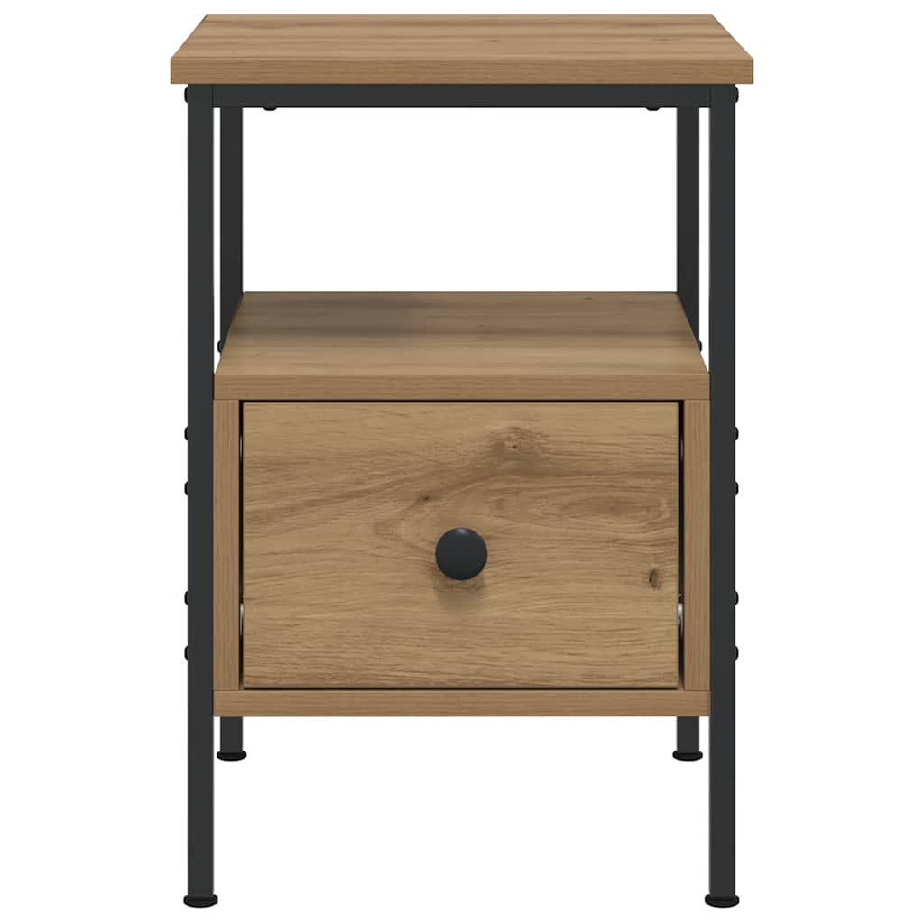 vidaXL Nachttische 2 Stk. Artisan-Eiche 34x36x50 cm Holzwerkstoff