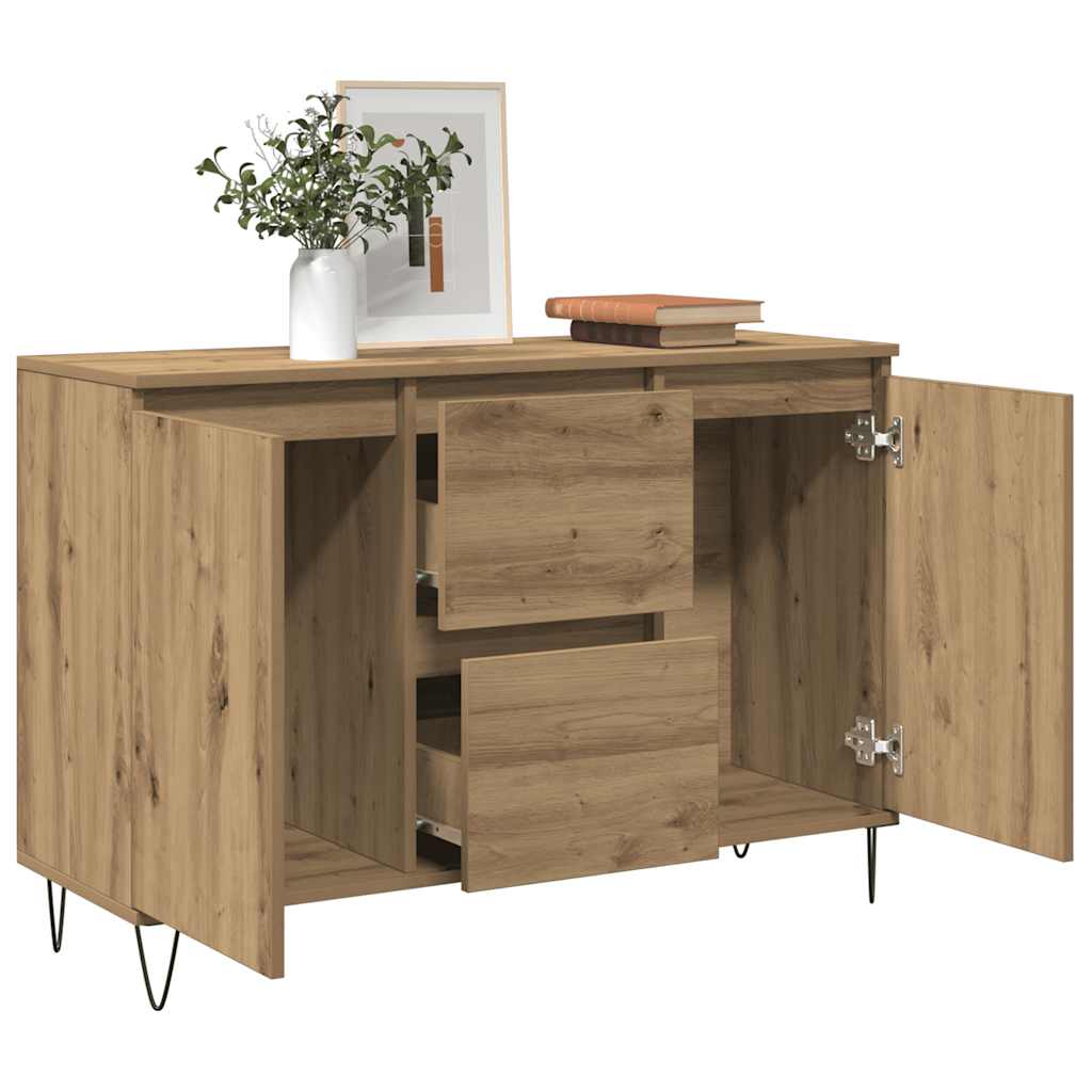 Sideboard Artisan-Eiche 101,5x35x70 cm Holzwerkstoff