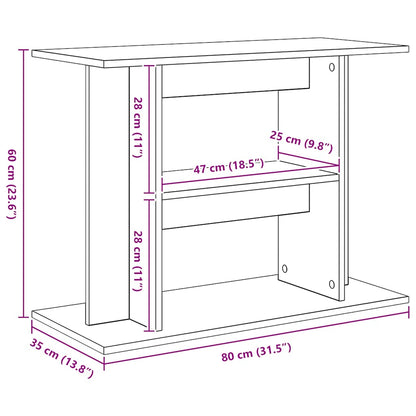 Aquariumständer Altholz 80x35x60 cm Holzwerkstoff