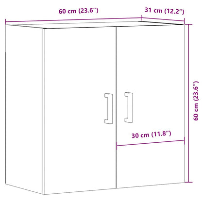 vidaXL Wandschrank Altholz-Optik 60x31x60 cm Holzwerkstoff
