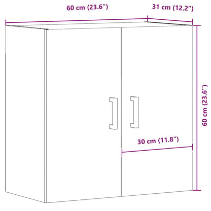 vidaXL Wandschrank Artisan-Eiche 60x31x60 cm Holzwerkstoff