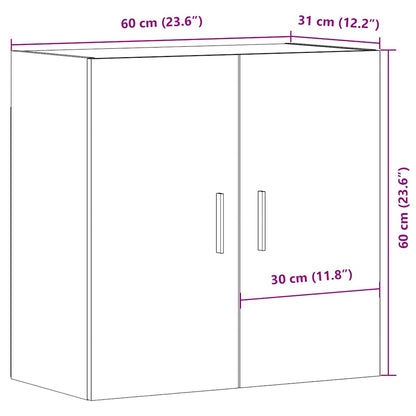 vidaXL Wandschrank Altholz-Optik 60x31x60 cm Holzwerkstoff