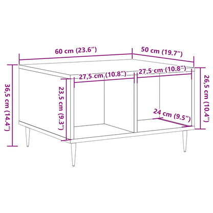 vidaXL Table basse aspect bois de récupération 60x50x36,5 cm bois d'ingénierie