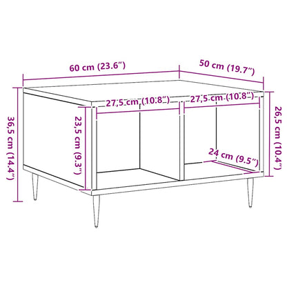 vidaXL Couchtisch Artisan-Eiche 60x50x36,5 cm Holzwerkstoff