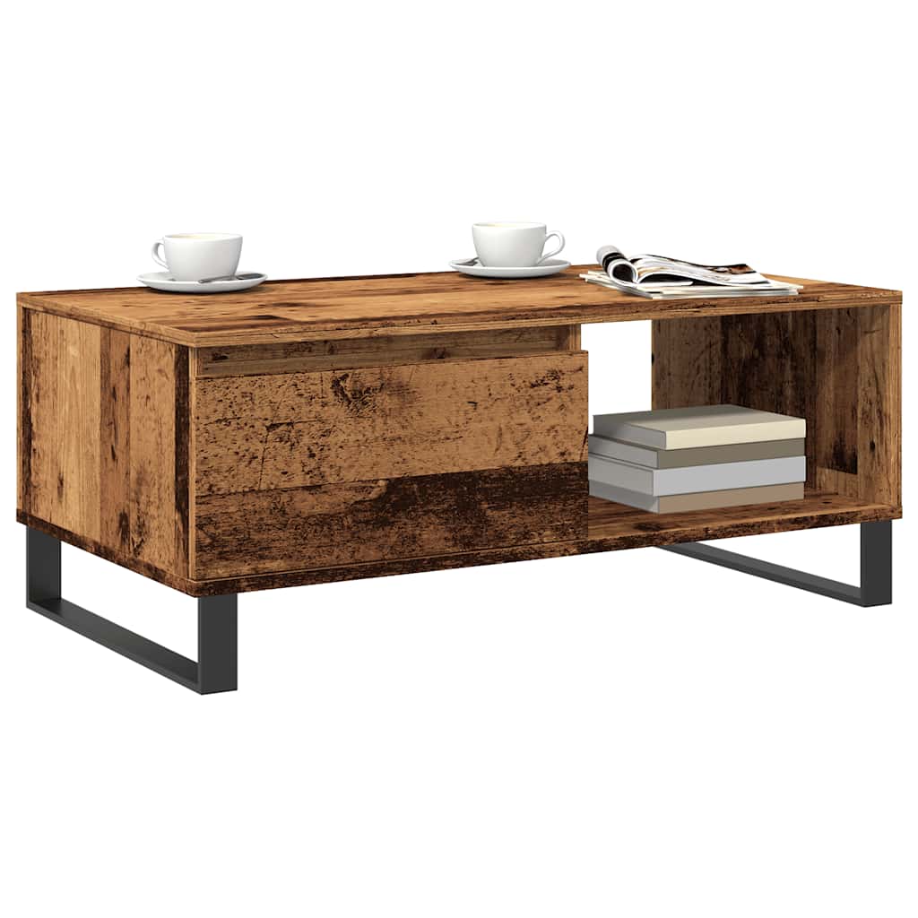 vidaXL Couchtisch Altholz-Optik 90x50x36,5 cm Holzwerkstoff