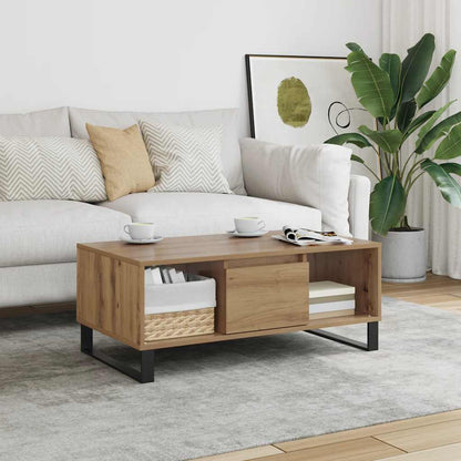 vidaXL Table basse chêne artisan 90x50x36,5 cm bois d'ingénierie