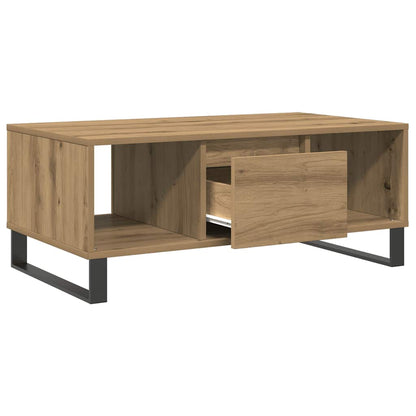 vidaXL Table basse chêne artisan 90x50x36,5 cm bois d'ingénierie
