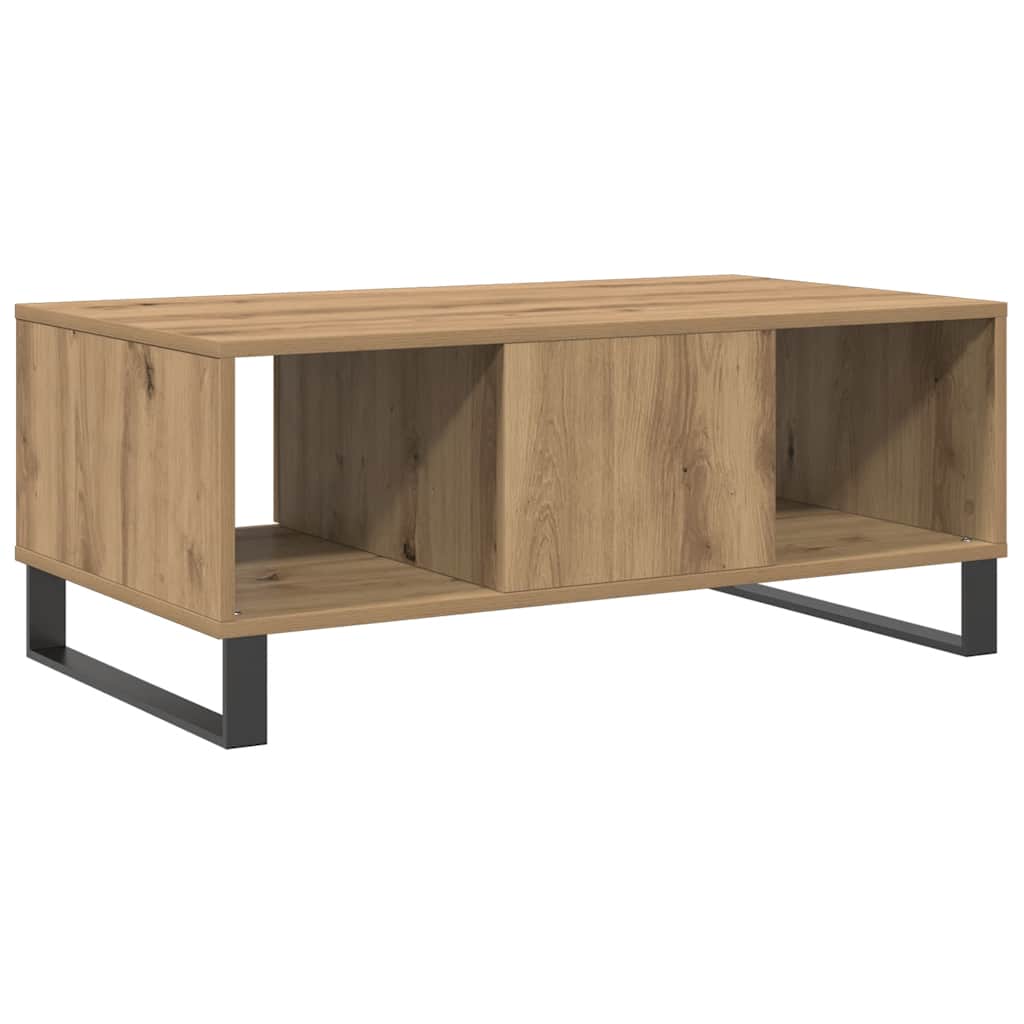 vidaXL Table basse chêne artisan 90x50x36,5 cm bois d'ingénierie