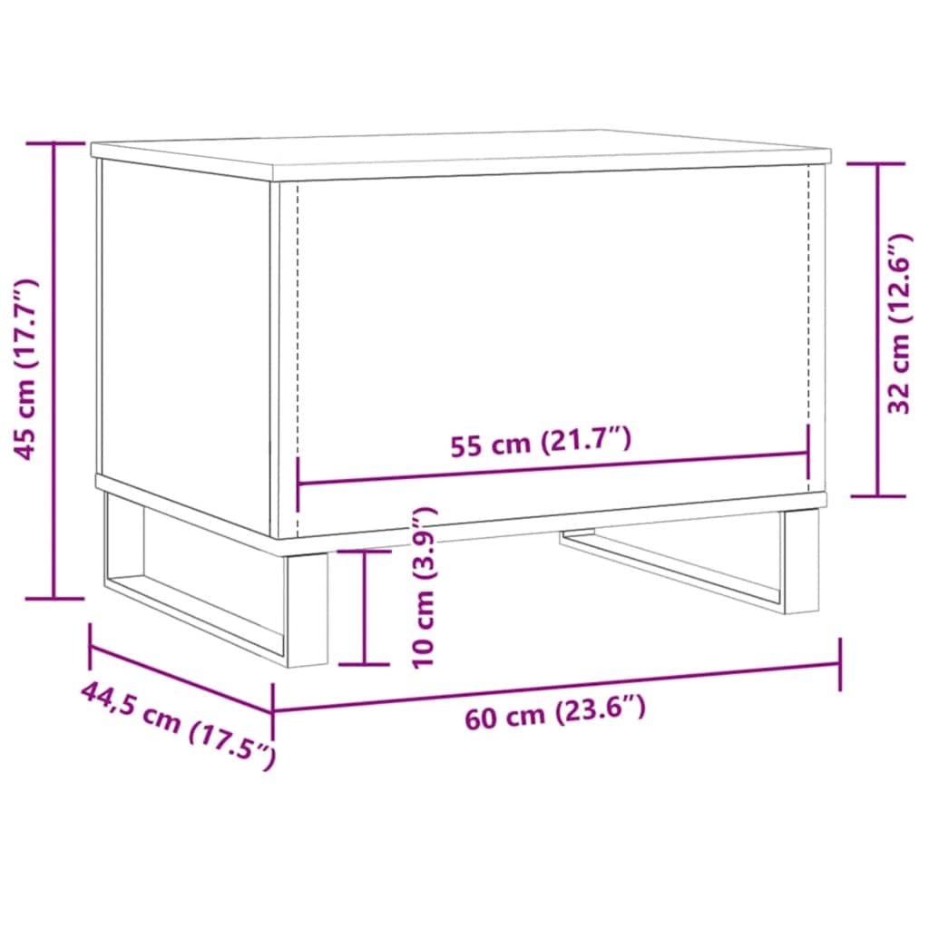 Couchtisch Artisan-Eiche 60x44,5x45 cm Holzwerkstoff