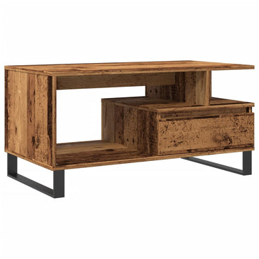 vidaXL Table basse aspect bois de récupération 90x49x45 cm Bois d'ingénierie