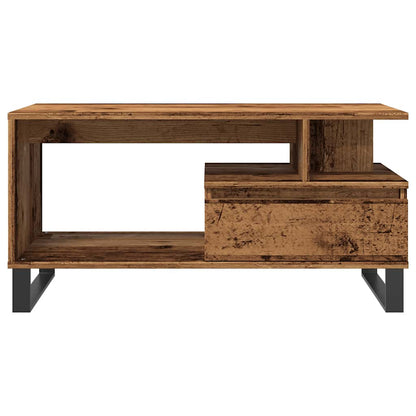 vidaXL Table basse aspect bois de récupération 90x49x45 cm Bois d'ingénierie