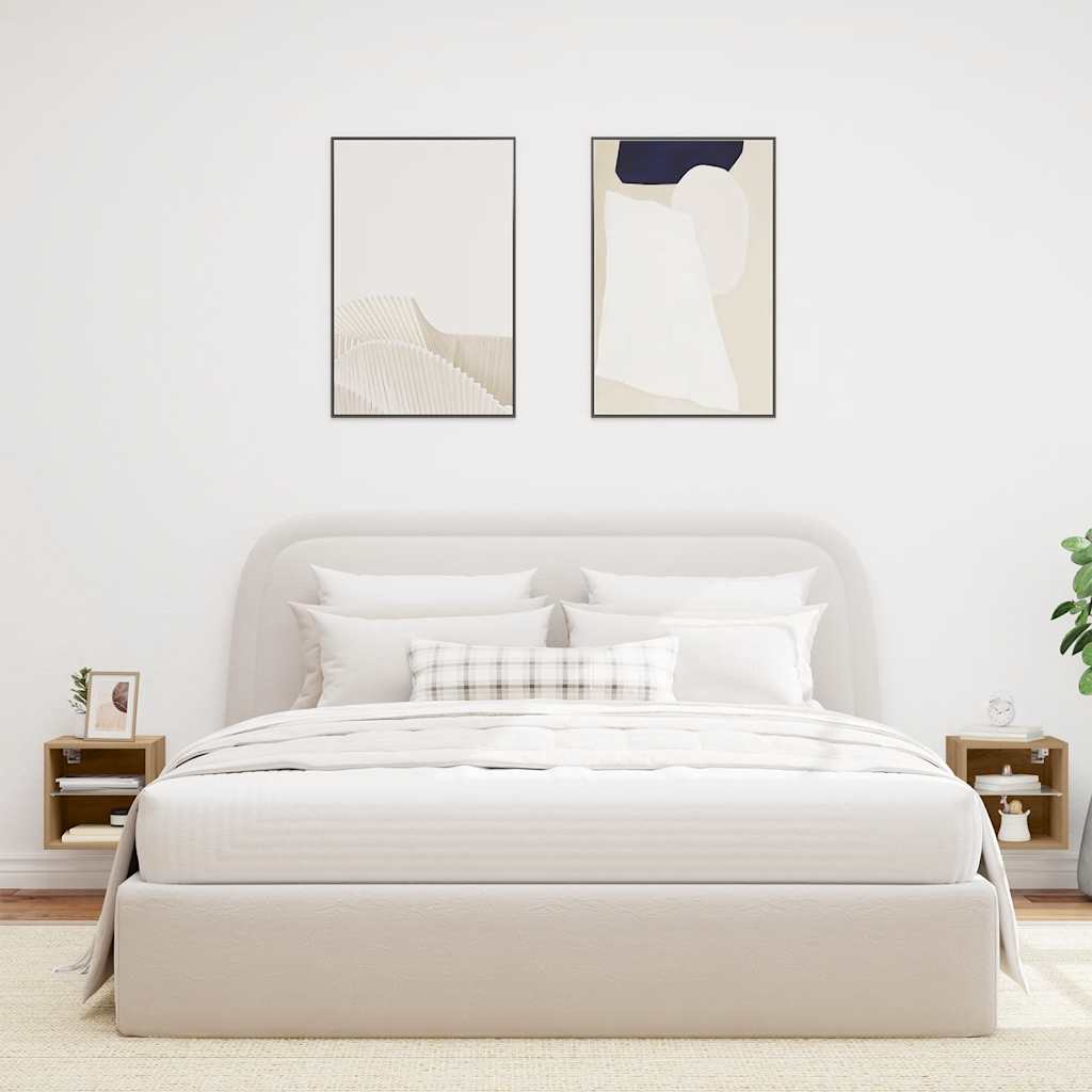 TV-Wandschränke mit LED-Leuchten 2 Stk. Artisan-Eiche