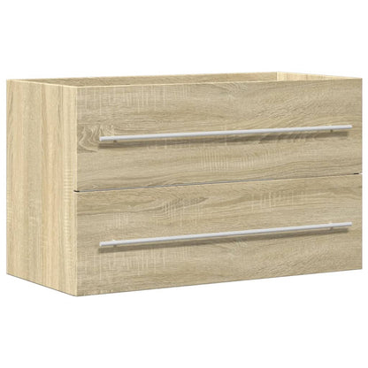 vidaXL Waschbeckenunterschrank Altholz-Optik 80x38,5x48 cm