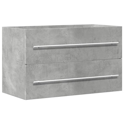 vidaXL Waschbeckenunterschrank Beton Grau 80x38,5x48 cm