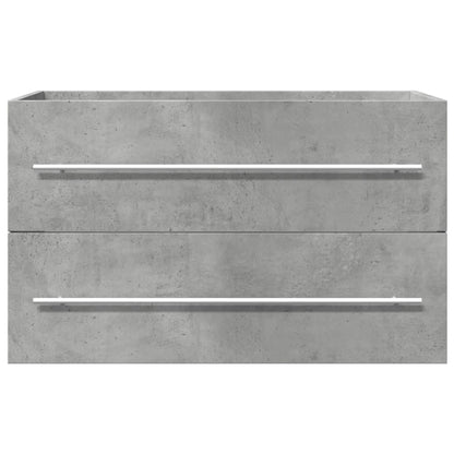 vidaXL Waschbeckenunterschrank Beton Grau 80x38,5x48 cm