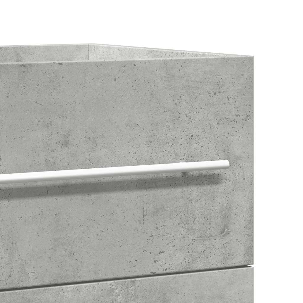 vidaXL Waschbeckenunterschrank Beton Grau 80x38,5x48 cm