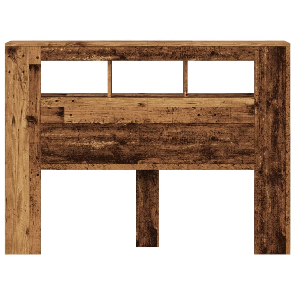 vidaXL LED-Kopfteil Altholz-Optik 140x18,5x103,5 cm Holzwerkstoff