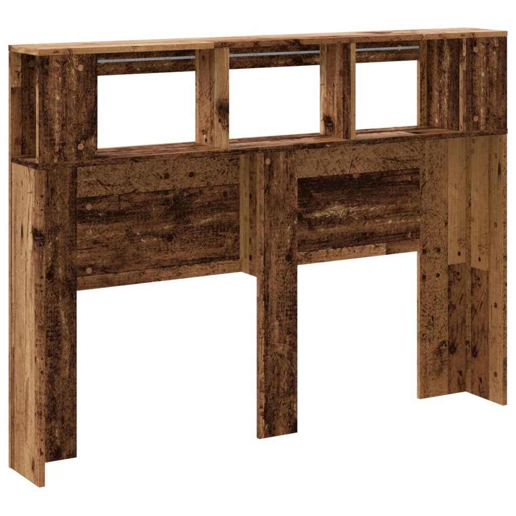 vidaXL LED-Kopfteil Altholz-Optik 140x18,5x103,5 cm Holzwerkstoff