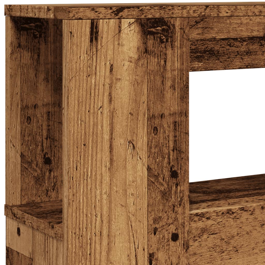 vidaXL LED-Kopfteil Altholz-Optik 140x18,5x103,5 cm Holzwerkstoff
