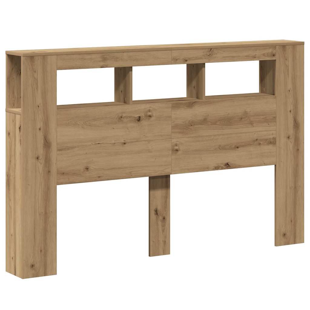 vidaXL LED-Kopfteil Artisan-Eiche 160x18,5x103,5 cm Holzwerkstoff