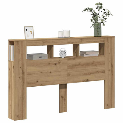 vidaXL LED-Kopfteil Artisan-Eiche 160x18,5x103,5 cm Holzwerkstoff