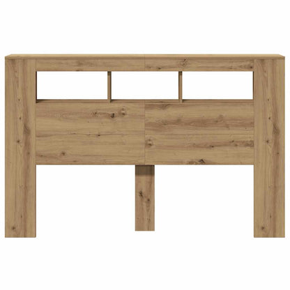 vidaXL LED-Kopfteil Artisan-Eiche 160x18,5x103,5 cm Holzwerkstoff