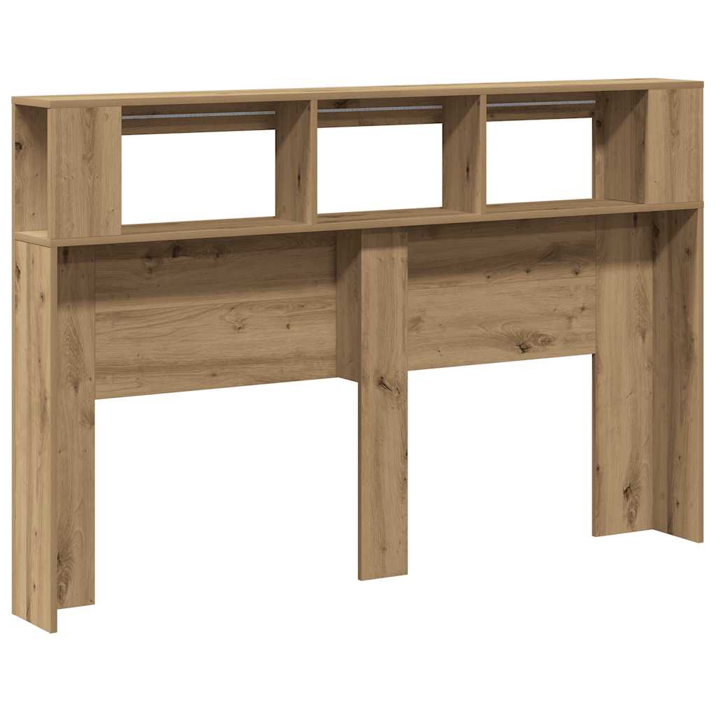 vidaXL LED-Kopfteil Artisan-Eiche 160x18,5x103,5 cm Holzwerkstoff