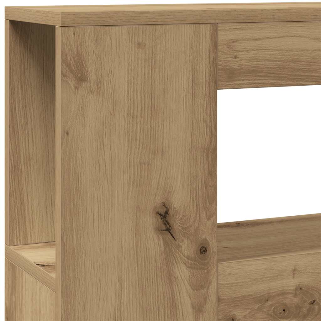 vidaXL LED-Kopfteil Artisan-Eiche 160x18,5x103,5 cm Holzwerkstoff